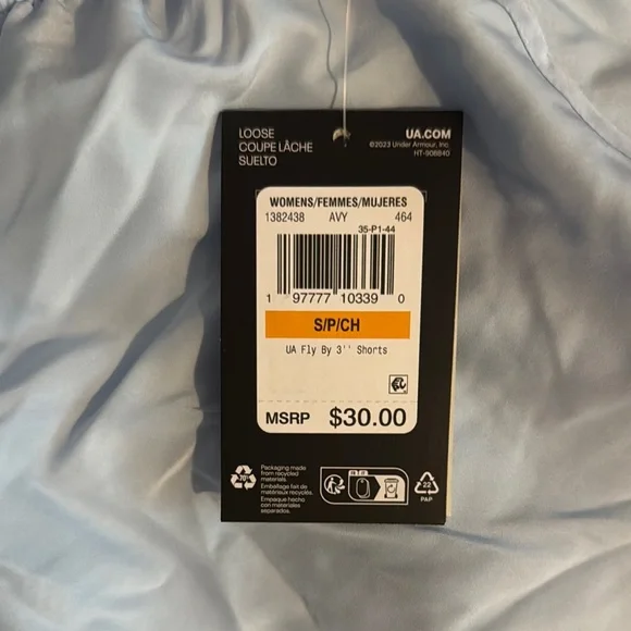 Under Armour Women's Light Blue Shorts - Picture 2 of 3
